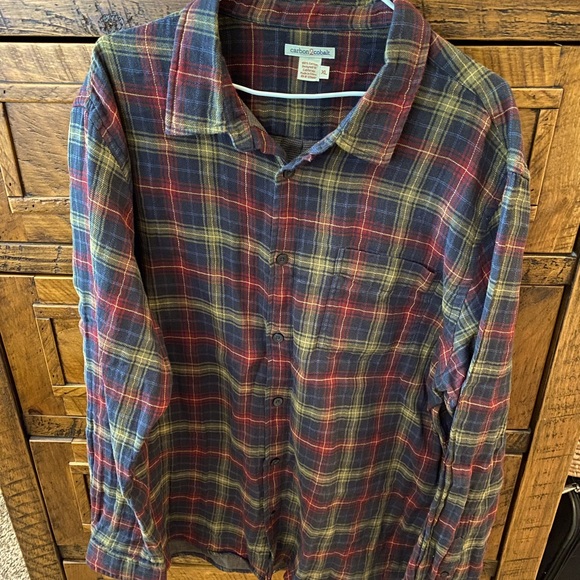 Carbon 2 Cobalt Shirts Mens Carbon 2 Cobalt Navy Plaid Flannel Shirt Poshmark